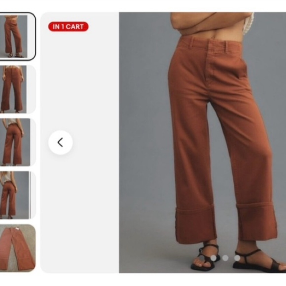 Pilcro Cropped Ankle Pants in Rust